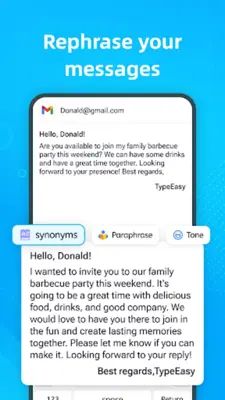TypeEasy-AI Keyboard & Writer android App screenshot 5